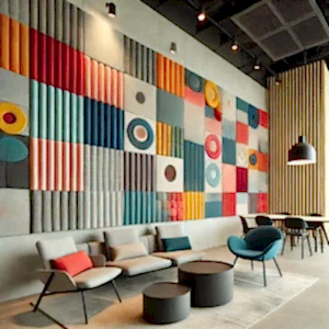 Keçe Duvar Sistemi Akustik Kumaş Panel