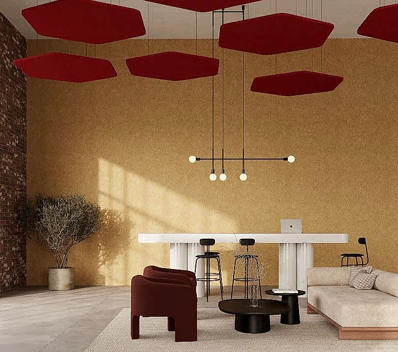 Akustik Altıgen Duvar Paneli Keçe Asma Tavan